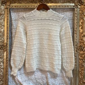 Ecru Sezane Fancy Knit Sweater in Size Small EUC